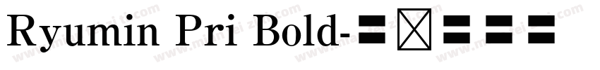 Ryumin Pri Bold字体转换